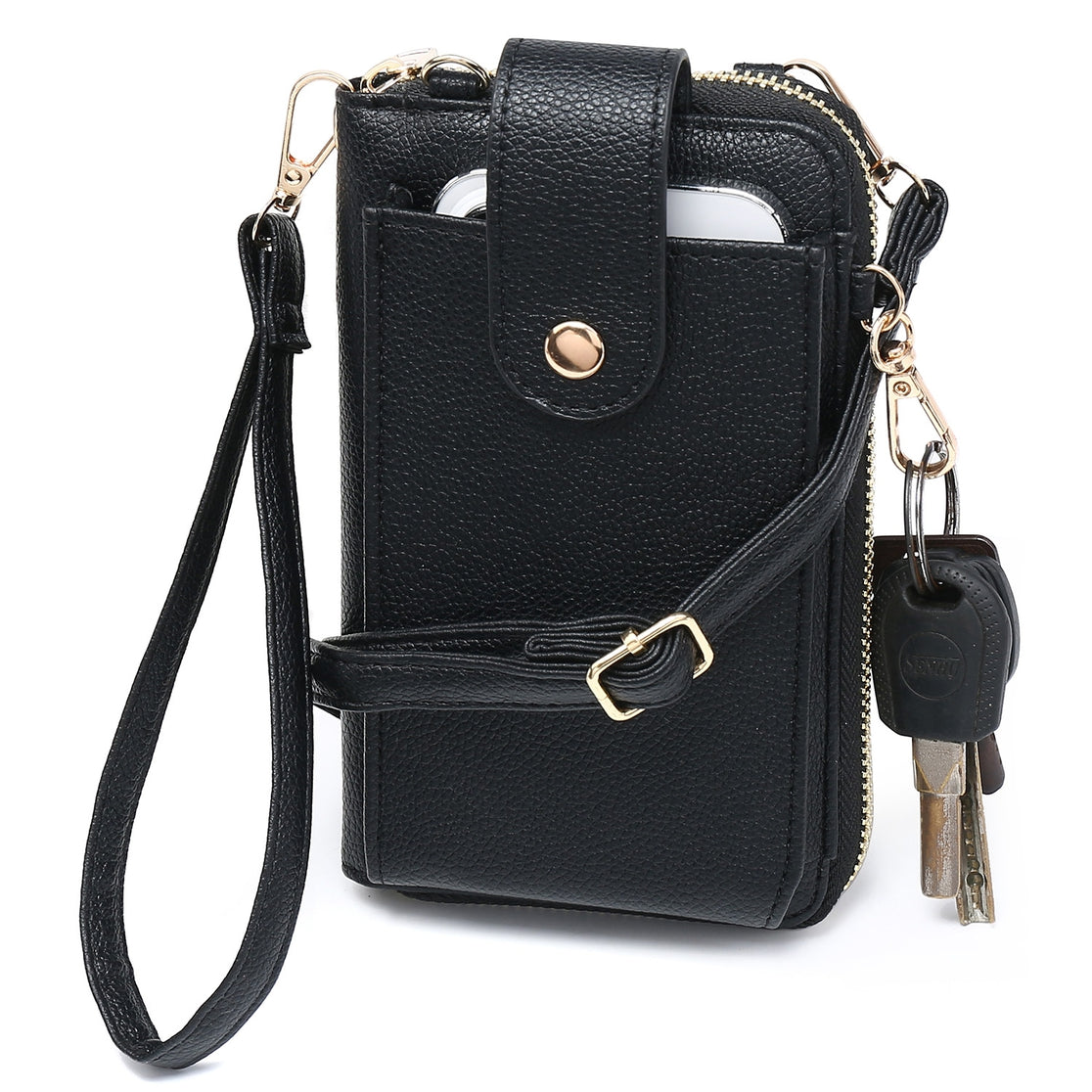 women's crossbody wallet cell phone holder
