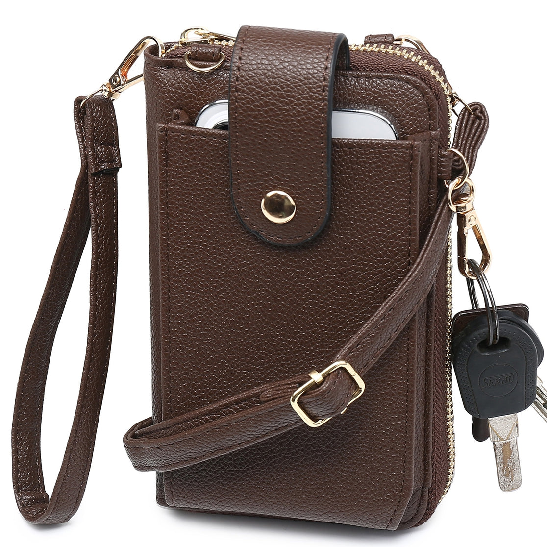 women's crossbody wallet cell phone holder