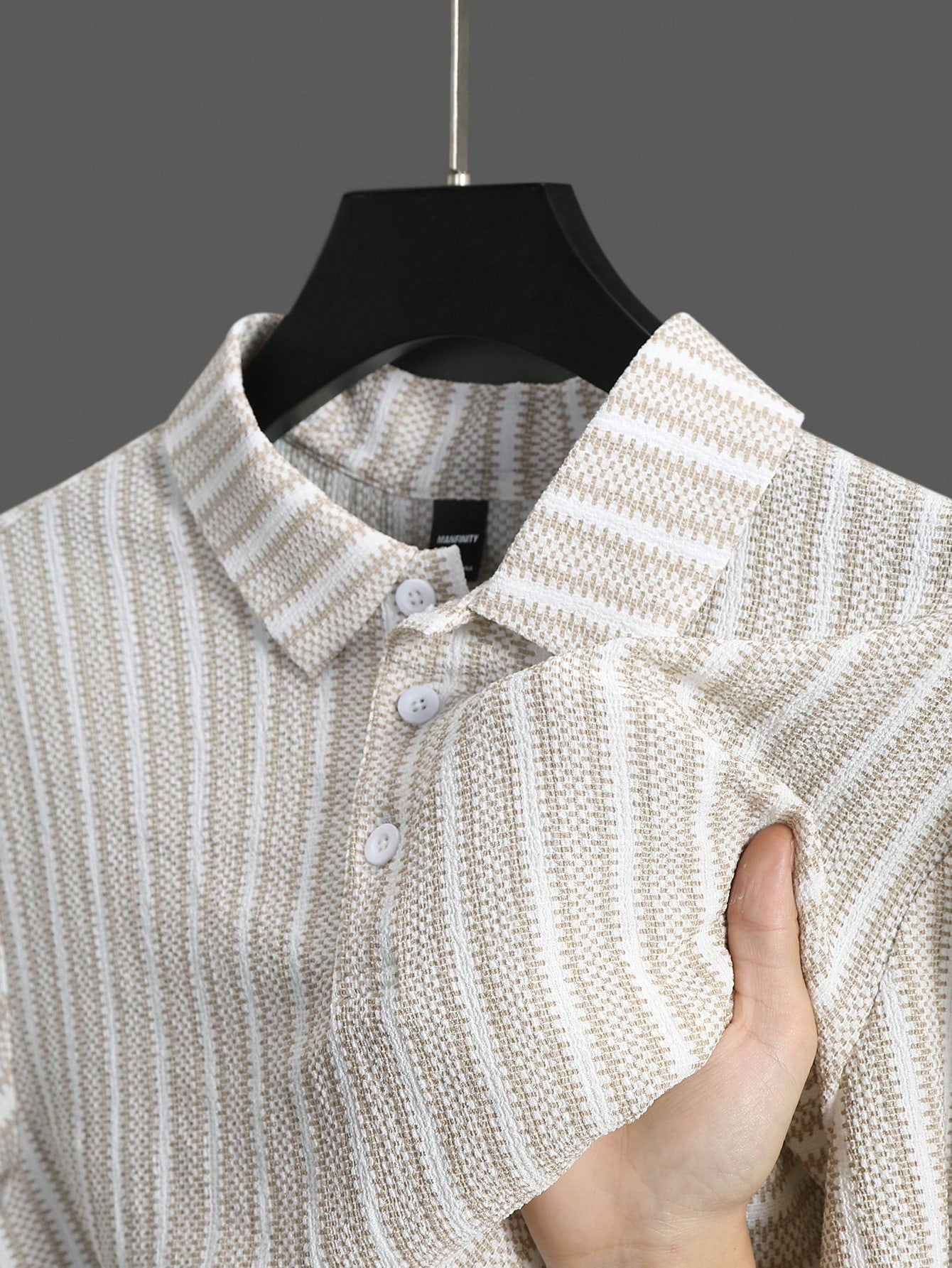 Men's Summer Casual Striped Short Sleeve Polo Shirt