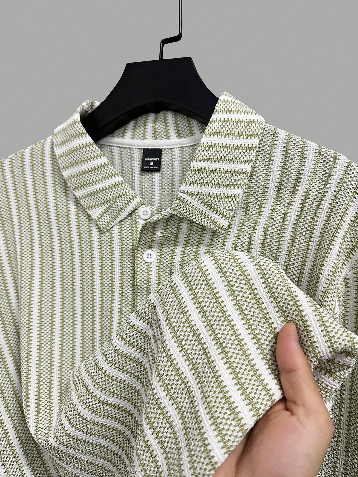 Men's Summer Casual Striped Short Sleeve Polo Shirt