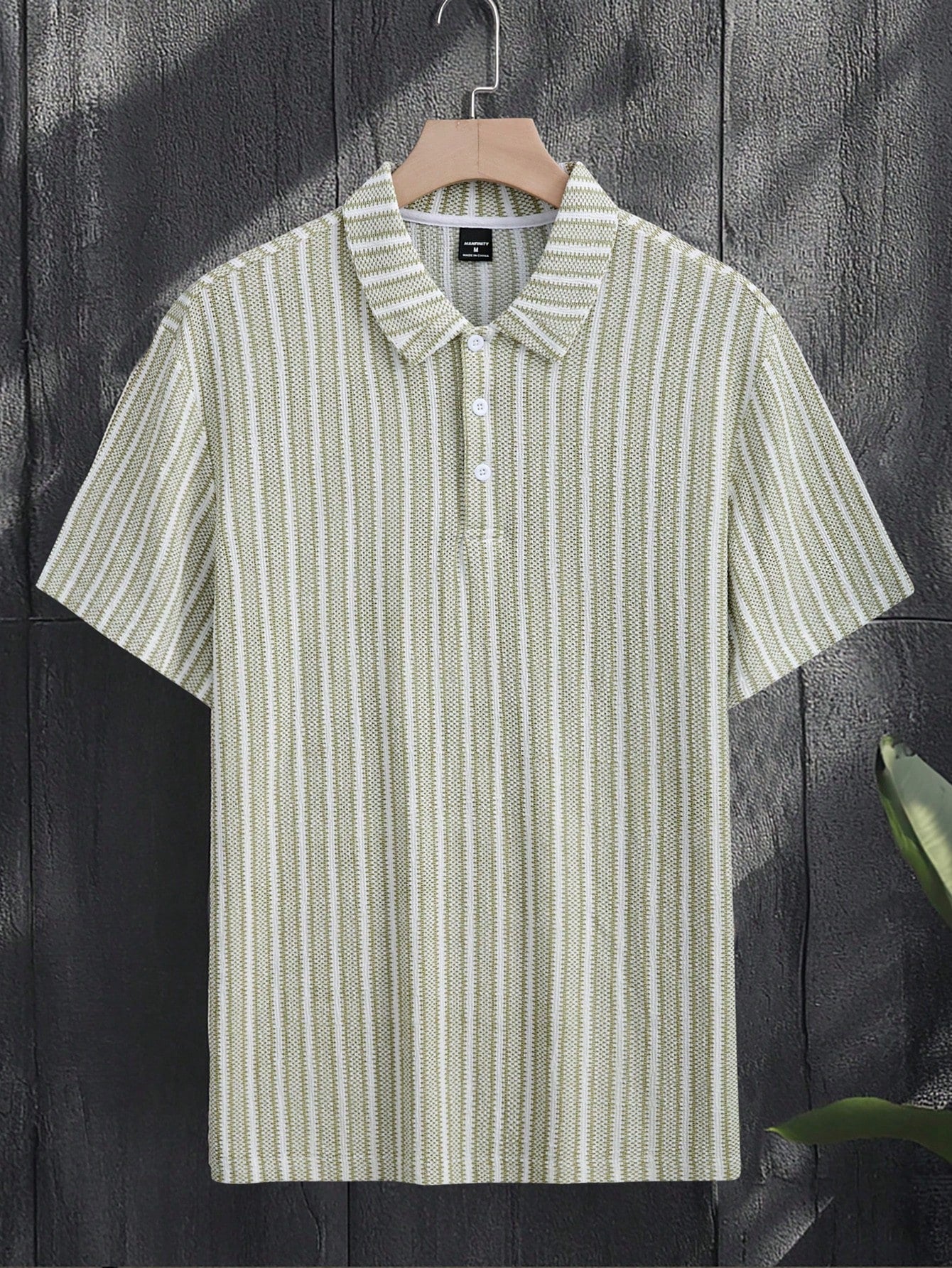 Men's Summer Casual Striped Short Sleeve Polo Shirt