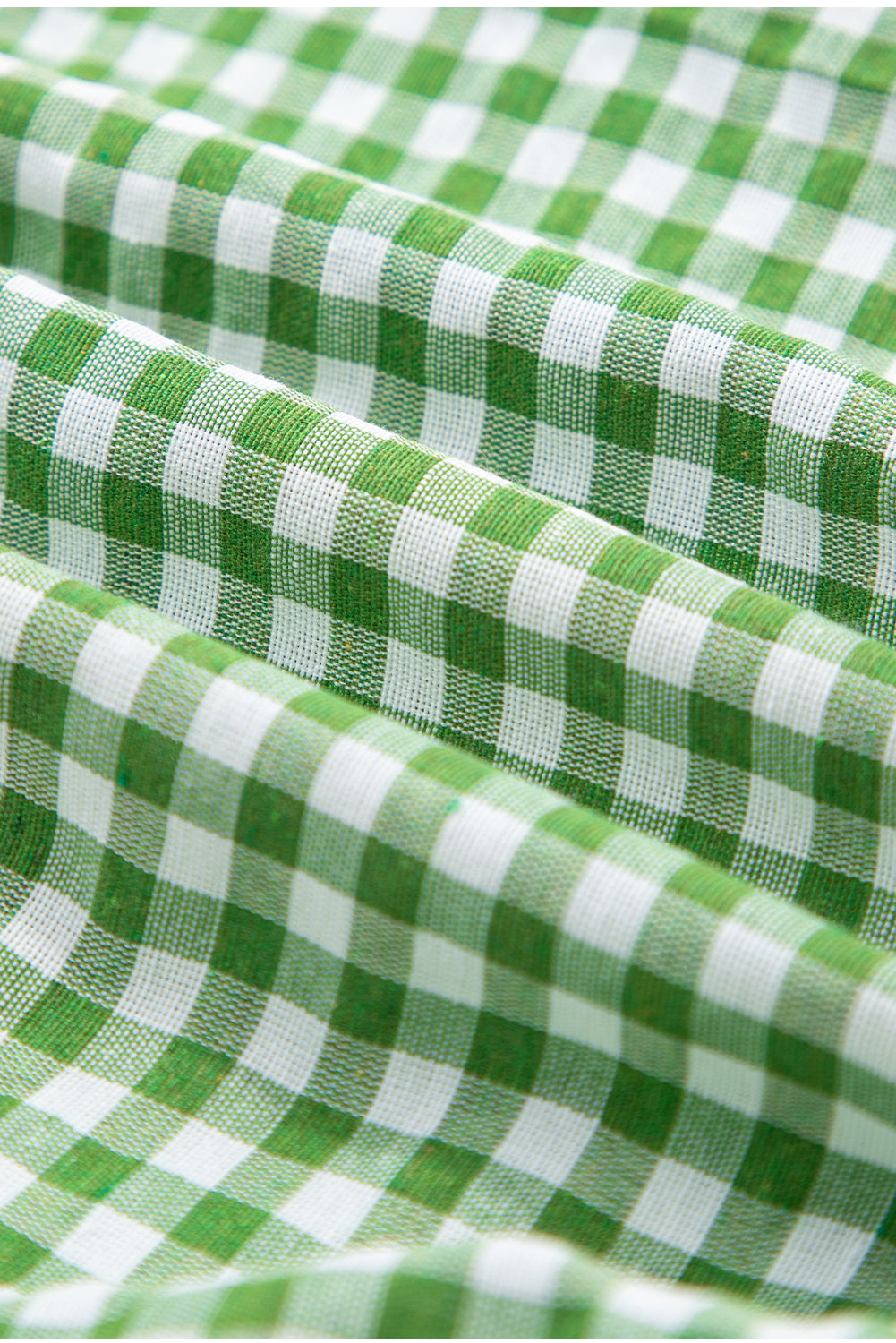 women's Fern Green Red Plaid Gingham Printed High Waist Shorts