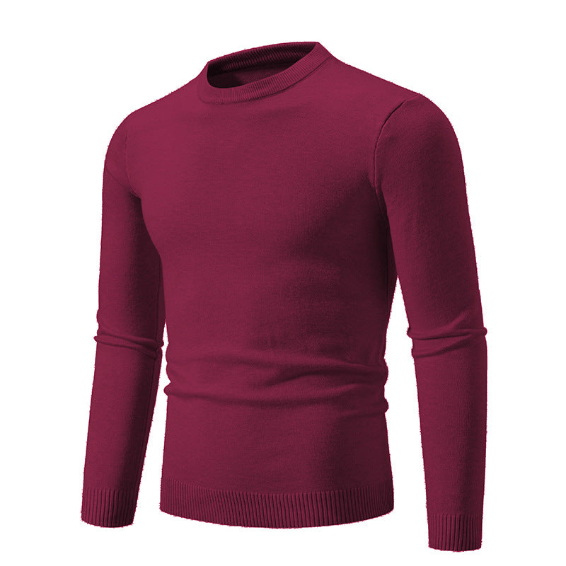 Men's Autumn Thin Sweater Round Neck Long Sleeve