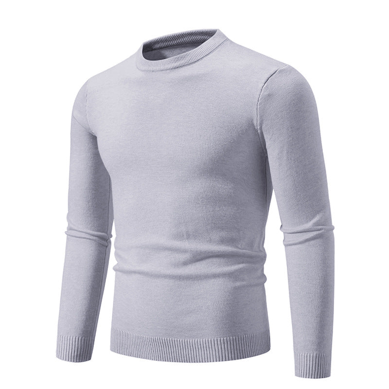 Men's Autumn Thin Sweater Round Neck Long Sleeve