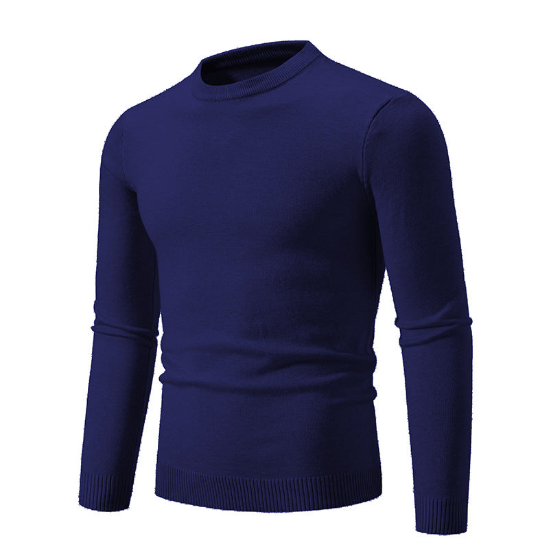 Men's Autumn Thin Sweater Round Neck Long Sleeve
