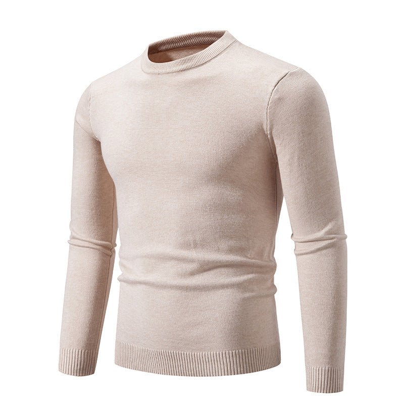 Men's Autumn Thin Sweater Round Neck Long Sleeve