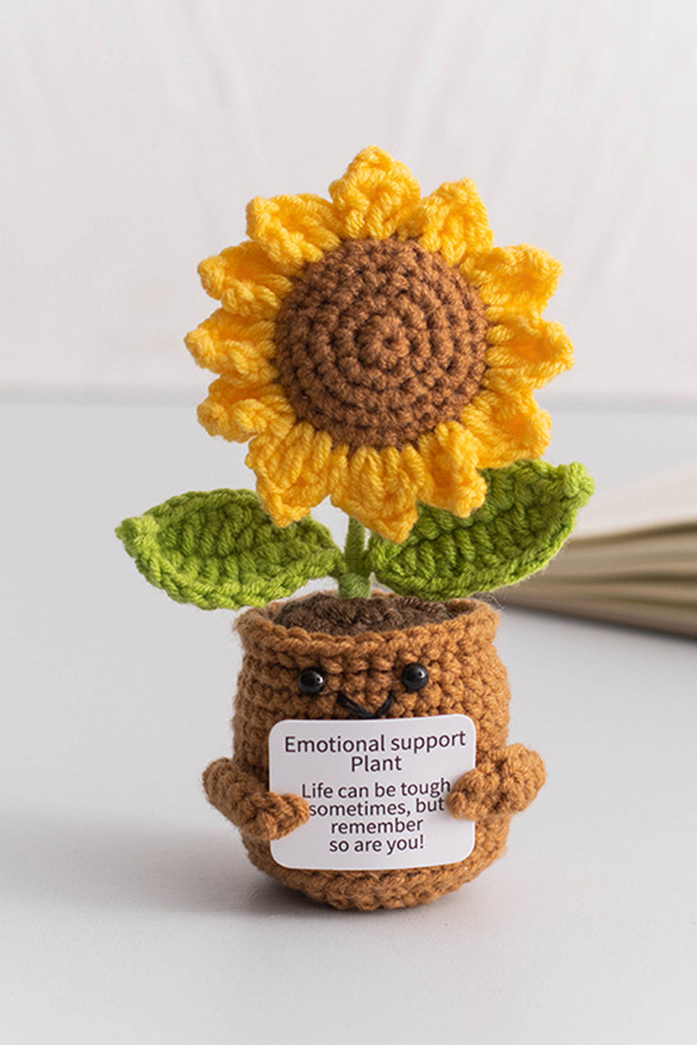 Ginger Cute Gift Crochet Sunflower Pot