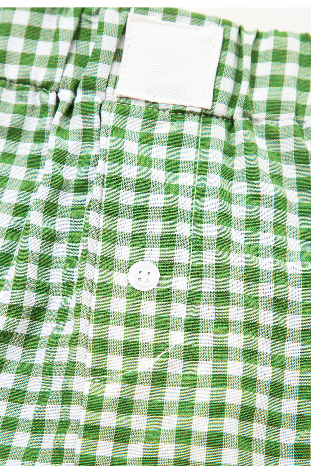 women's Fern Green Red Plaid Gingham Printed High Waist Shorts