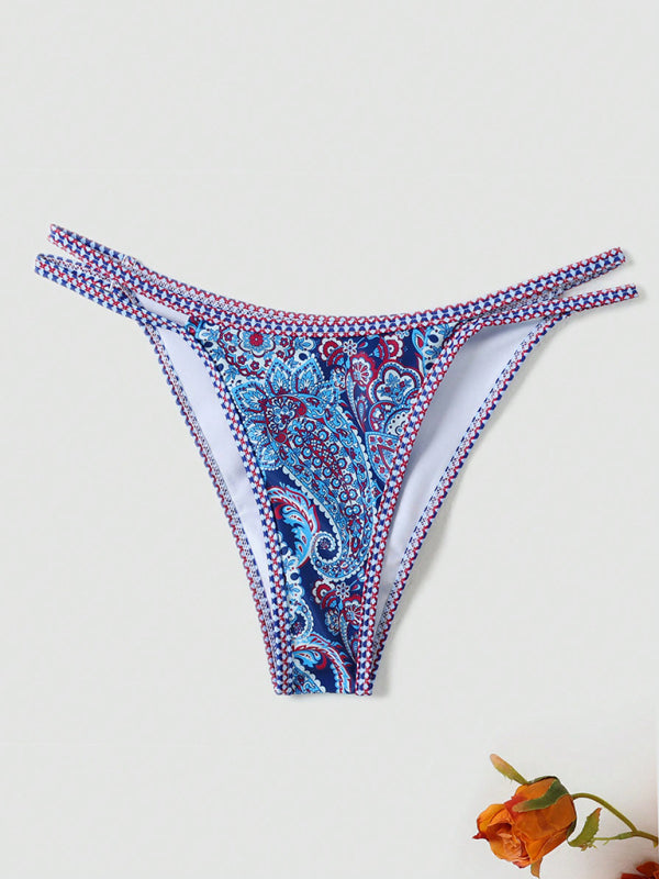 New women's Paisley floral print sexy strappy bikini
